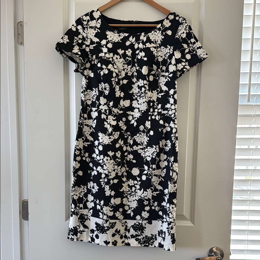 Floral Black and White Dress